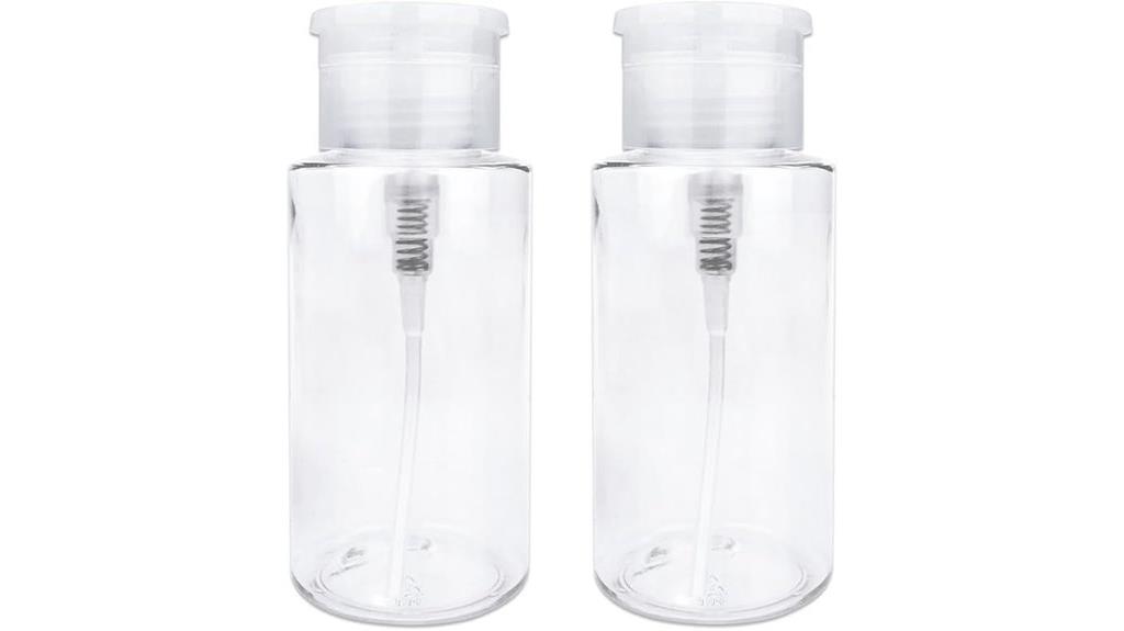 10oz clear pump bottles