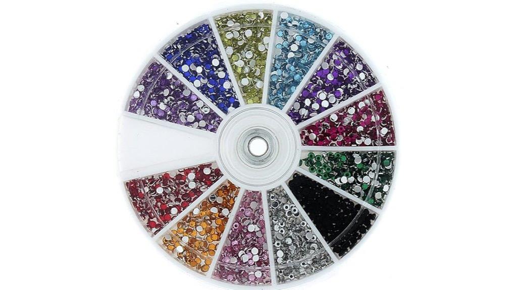 1200 rhinestone nail art