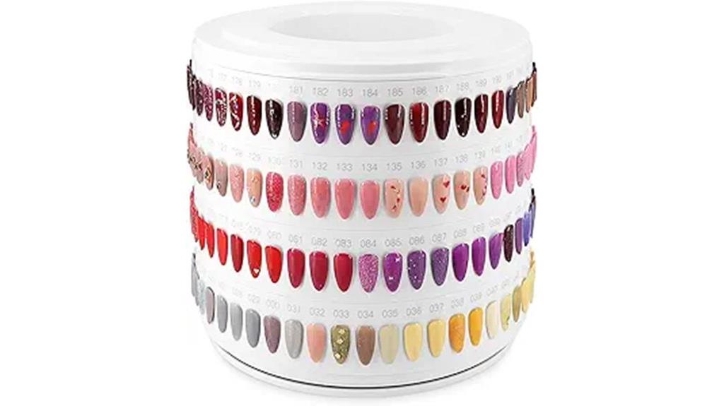 200 color nail polish display