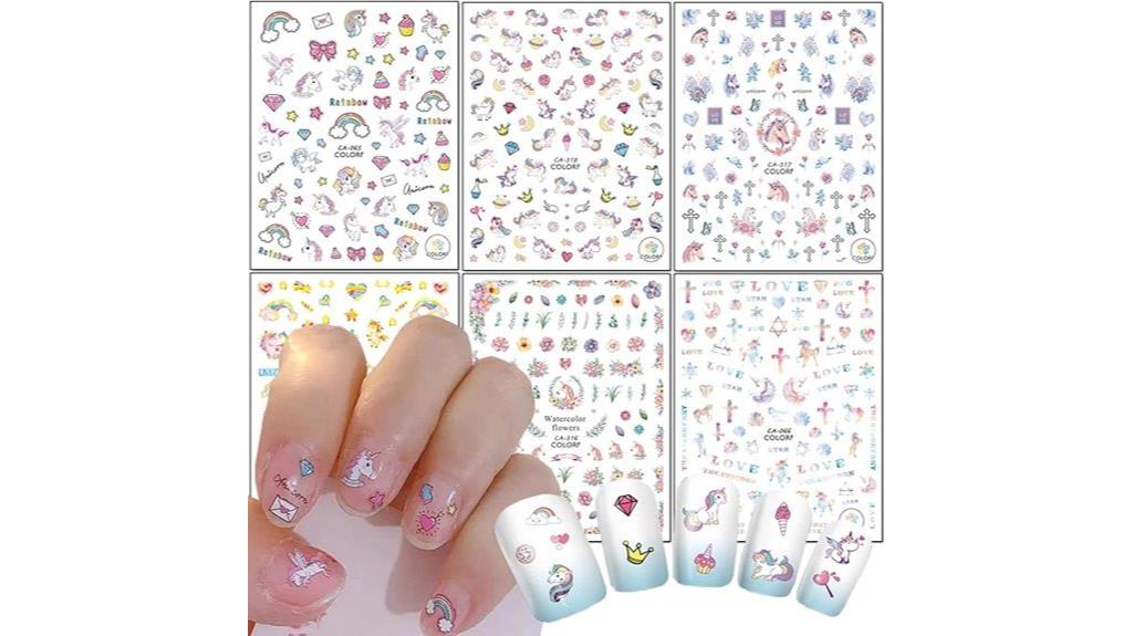 3d animal nail decals