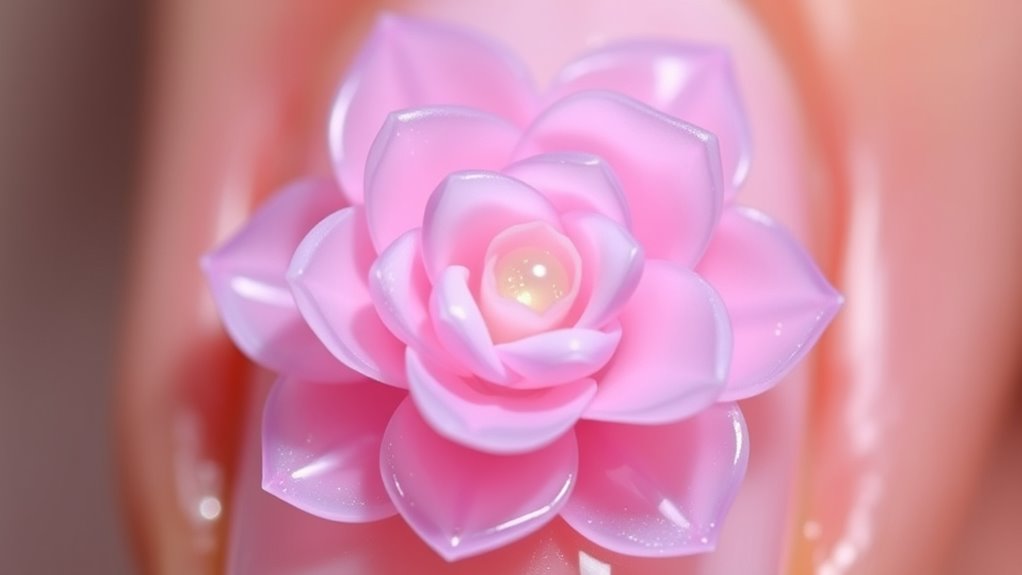 3d flower nail sculpting