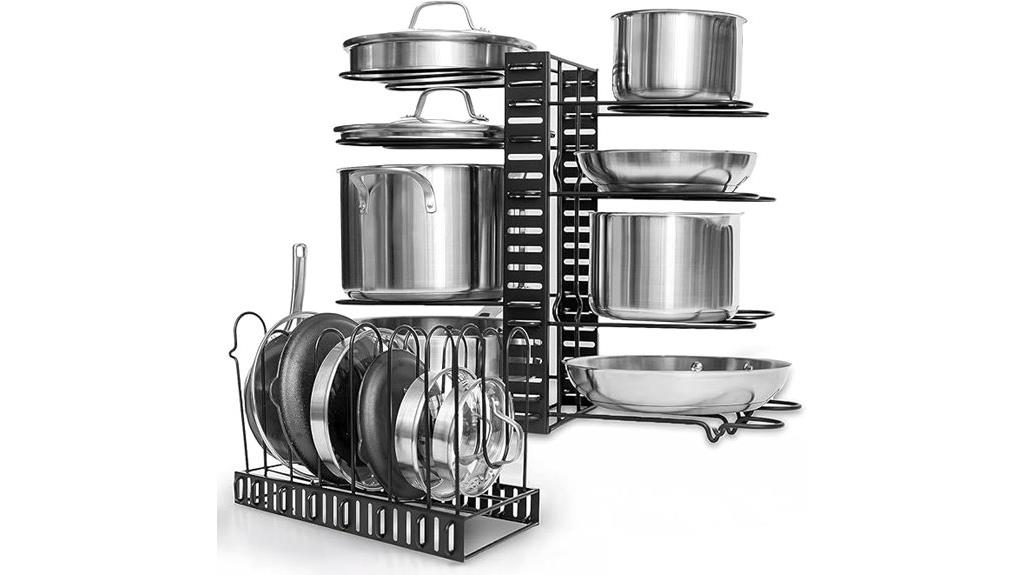 8 tier kitchen pot rack