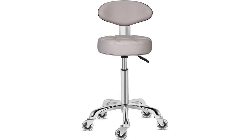 adjustable backrest swivel stool