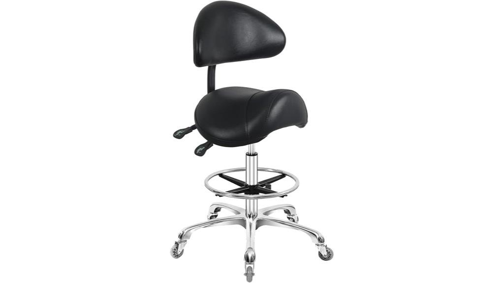 adjustable saddle stool chair
