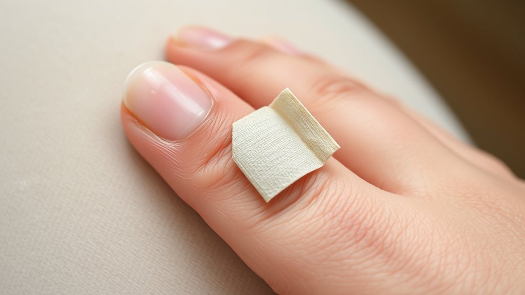 apply tea bag patch carefully