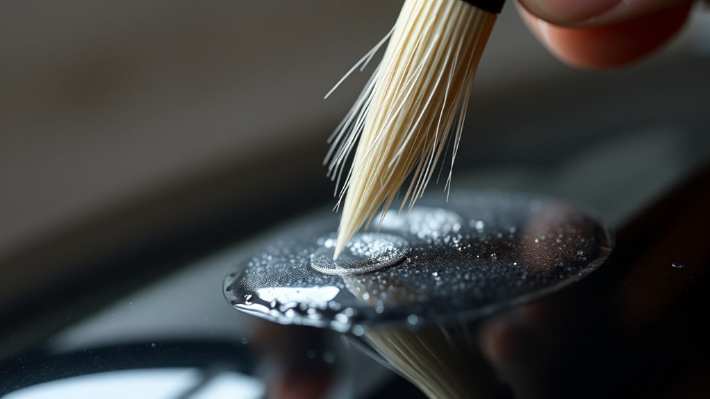 applying lightweight top coat
