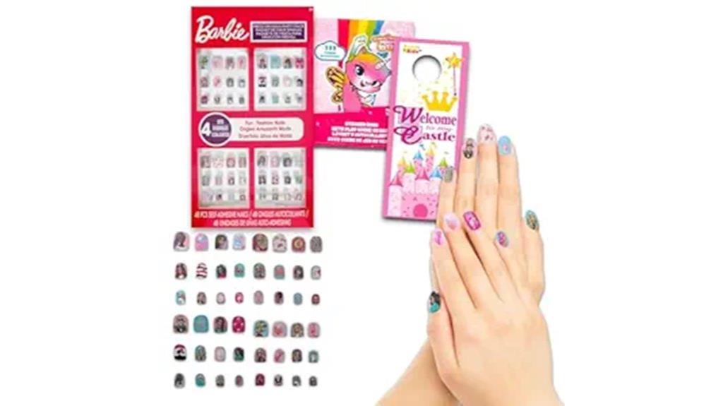 barbie kids nail art