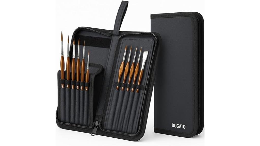 black canvas brush organizer