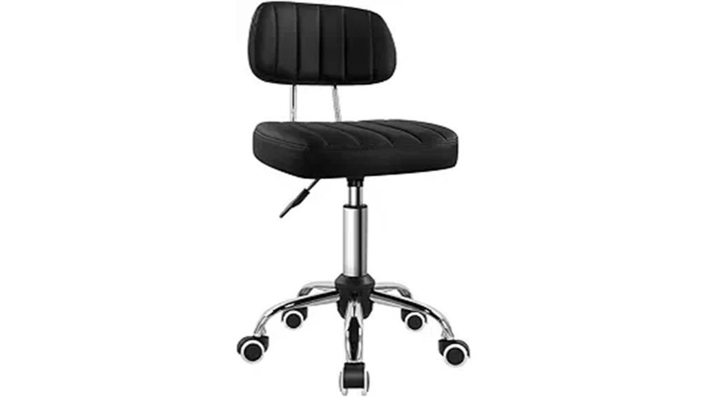 black swivel spa stool