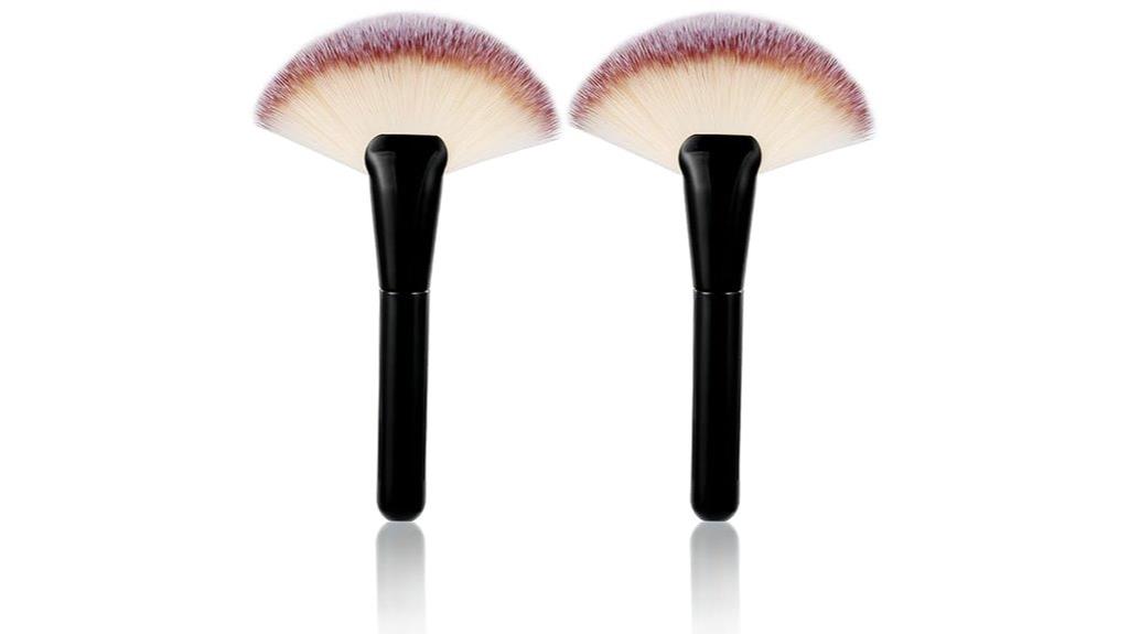 black wooden handle brushes