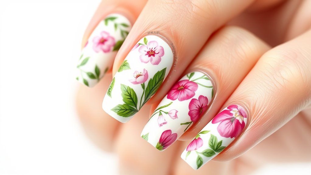 botanical nail art inspiration