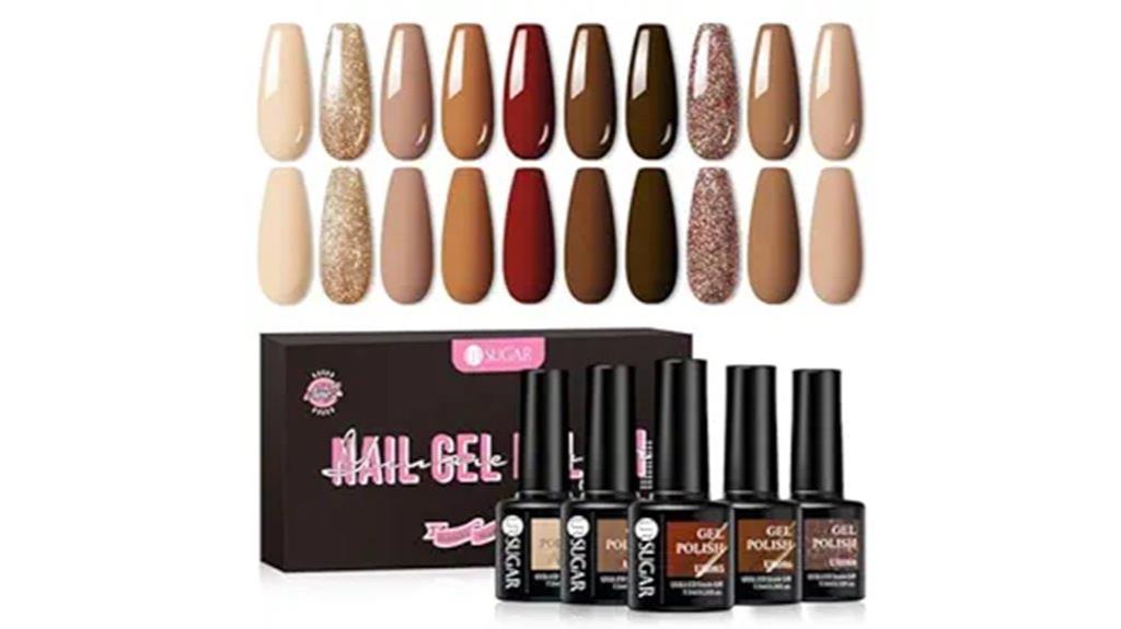 brown gel nail polish