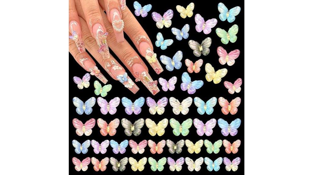 butterfly nail art charms