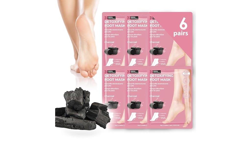 charcoal foot mask pack