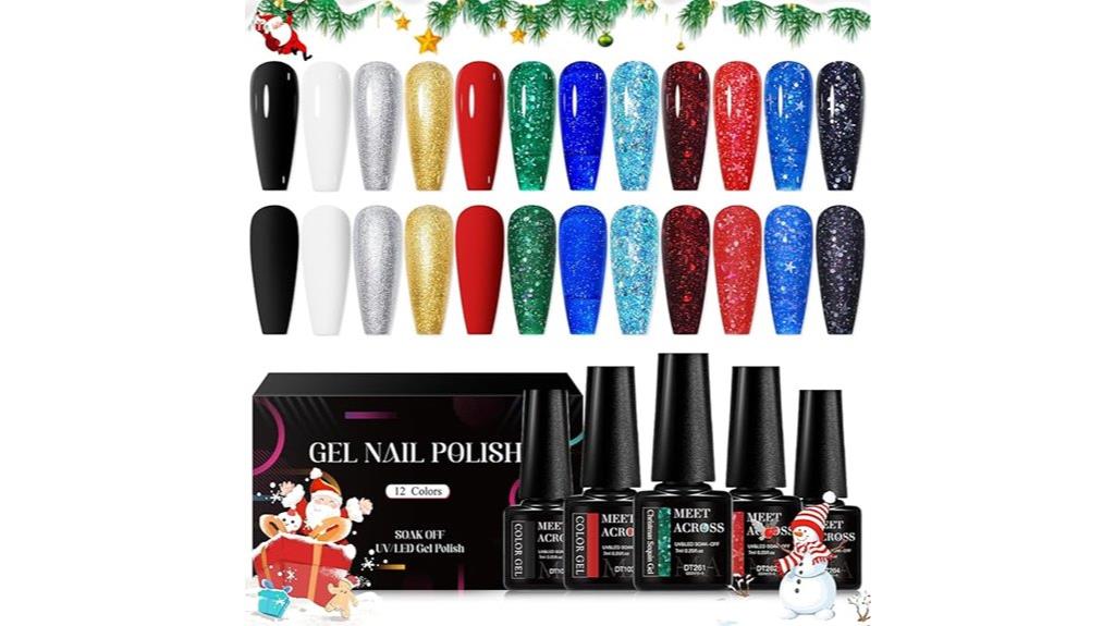 christmas gel nail set