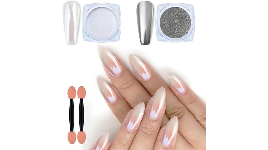 chrome nail powder set