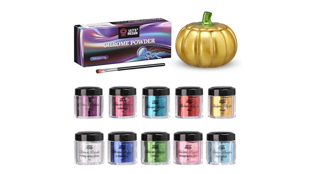 chrome nail powder set