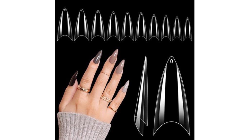 clear stiletto nail tips