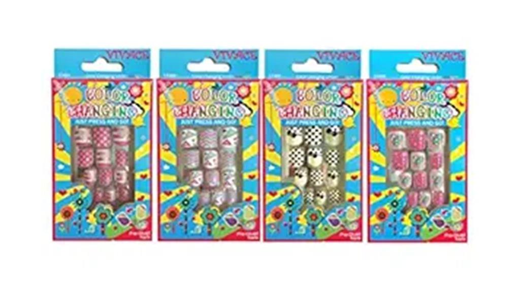 color changing fake nails