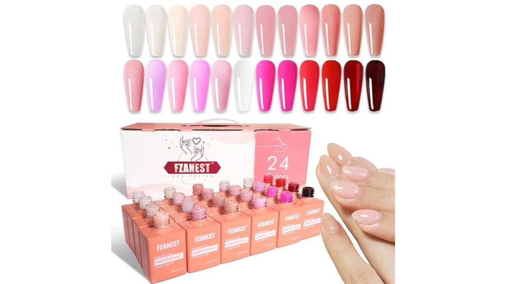 colorful 24 color nail gel
