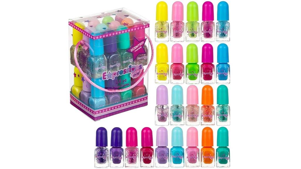 colorful glitter nail polish