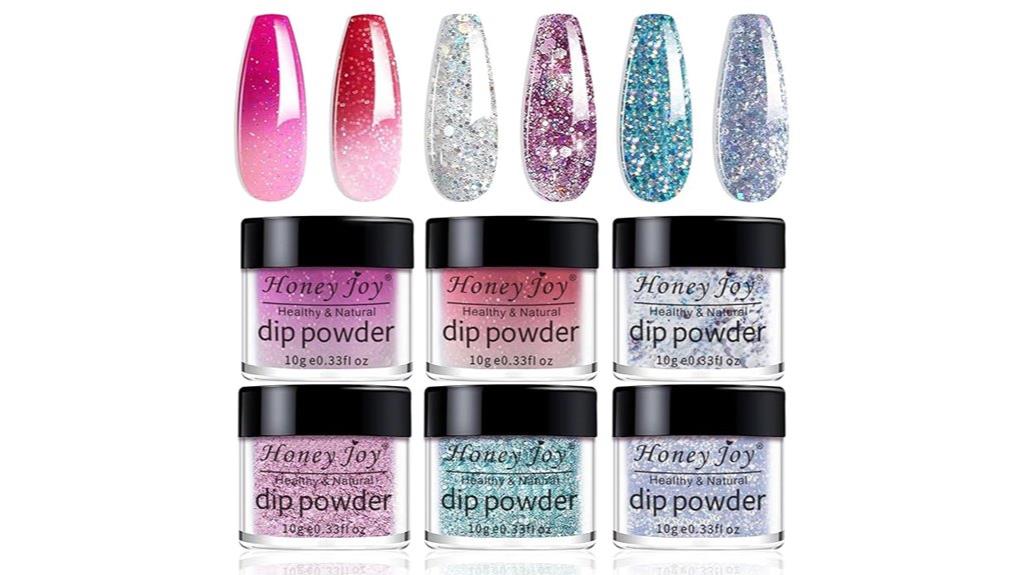 colorful holographic dip kits