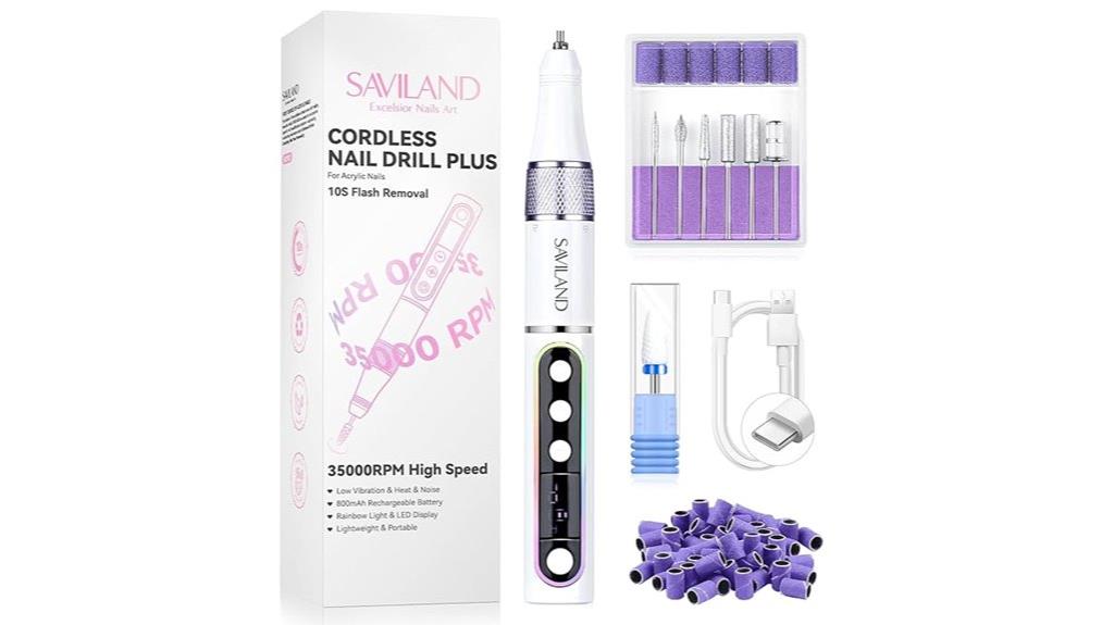cordless nail drill led