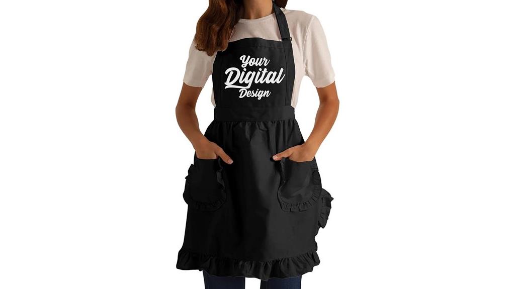 custom ruffle kitchen apron