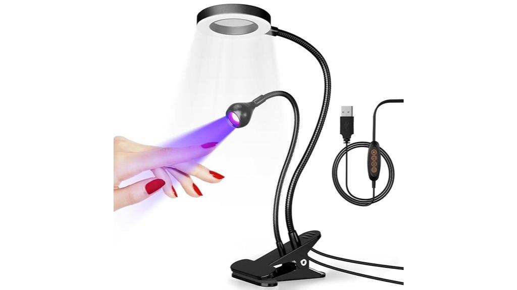 dual light gel nail lamp