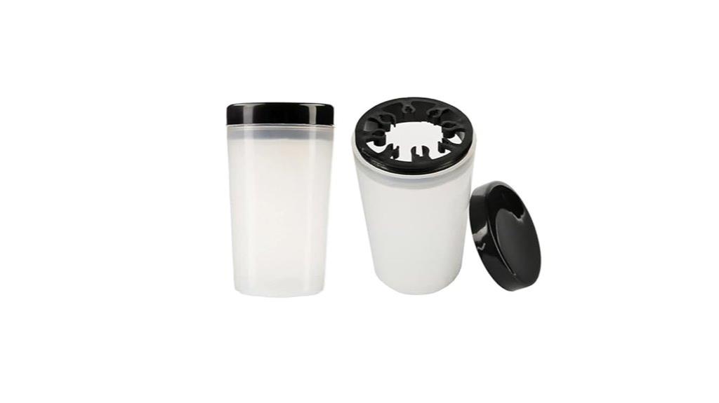 dual nail brush cleaning cups