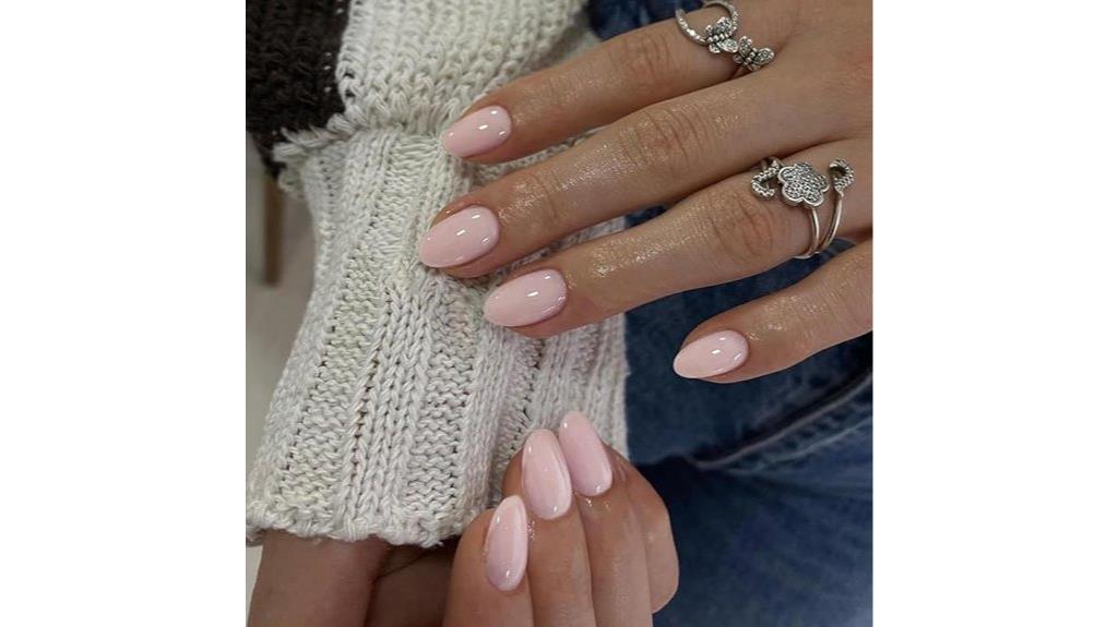 dusty pink press on nails