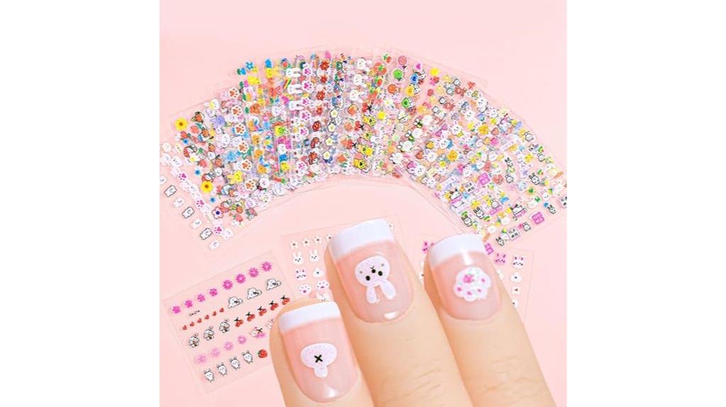 easter bunny flower stickers