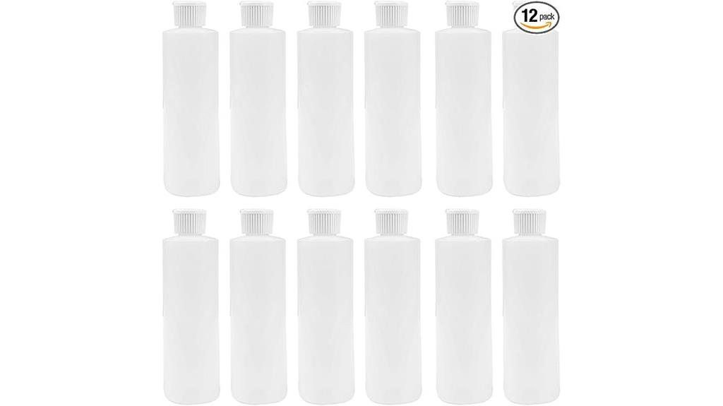 eight ounce plastic bottle