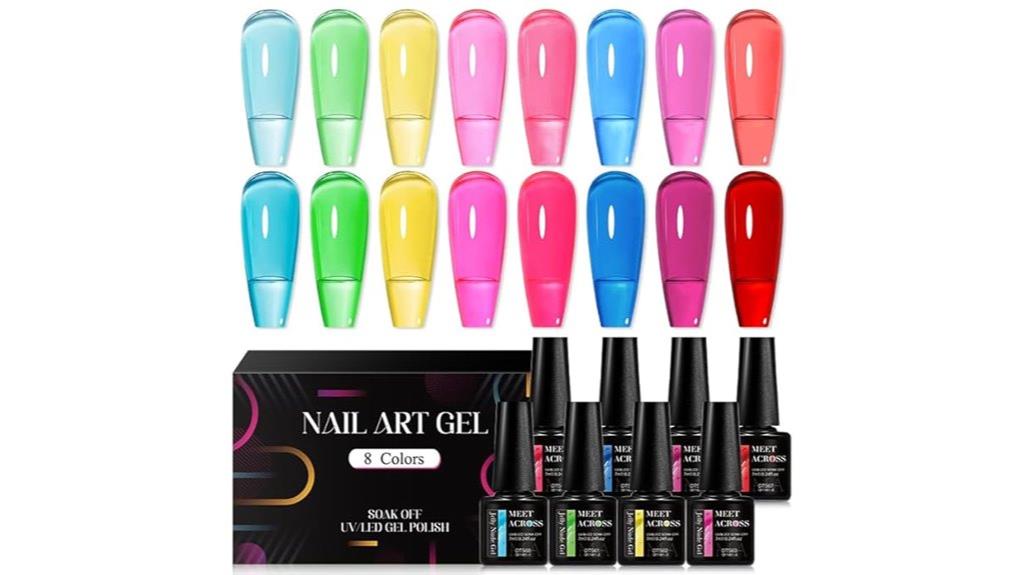 eight piece jelly gel set