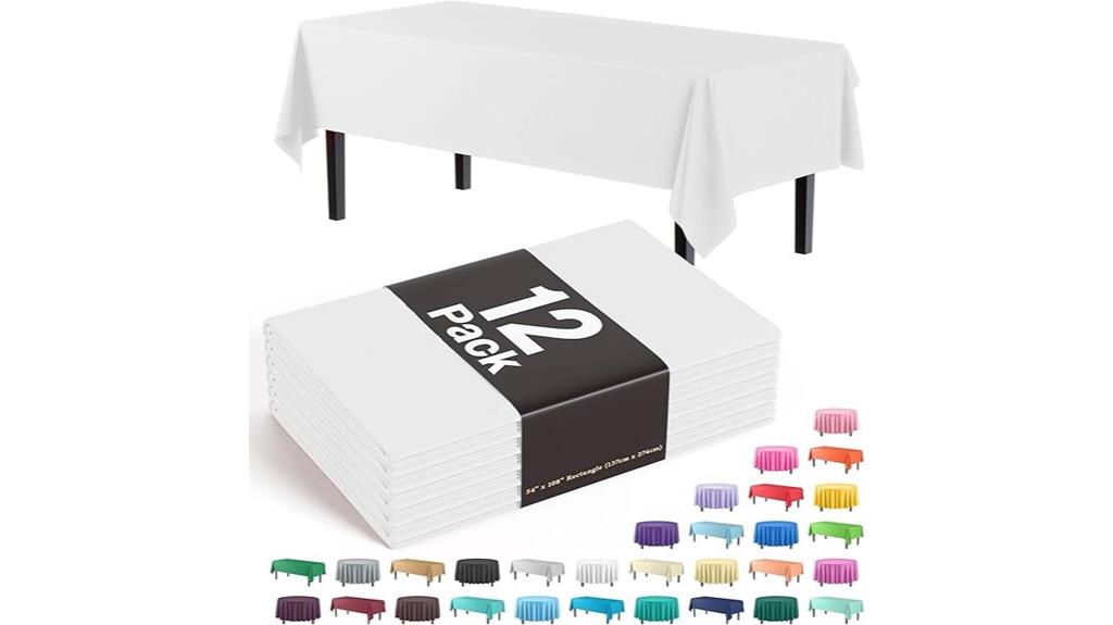 elegant 12 pack plastic tablecloths