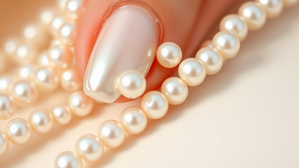 elegant pearl nail beads