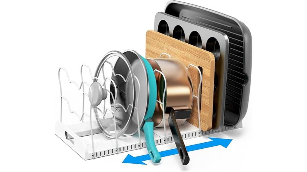 expandable pan storage rack