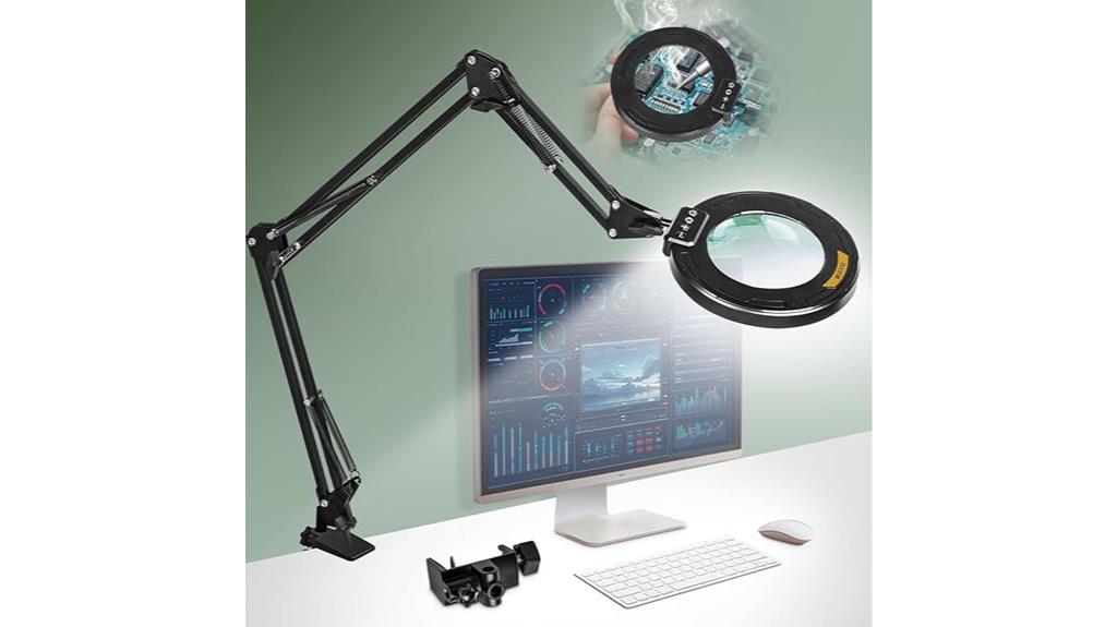 extended magnifying lamp