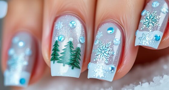 festive sparkling holiday nails
