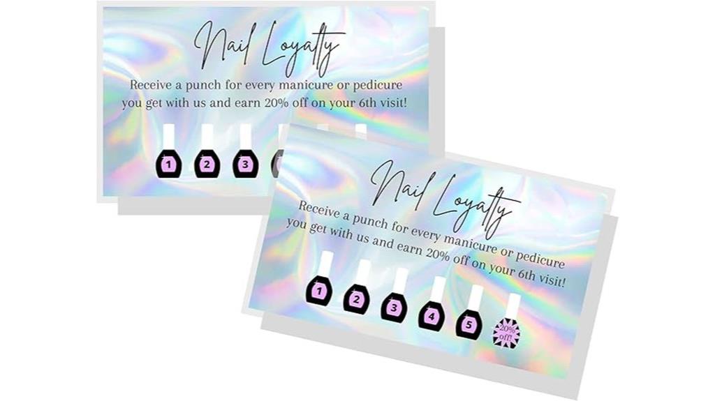 fifty use nail service card