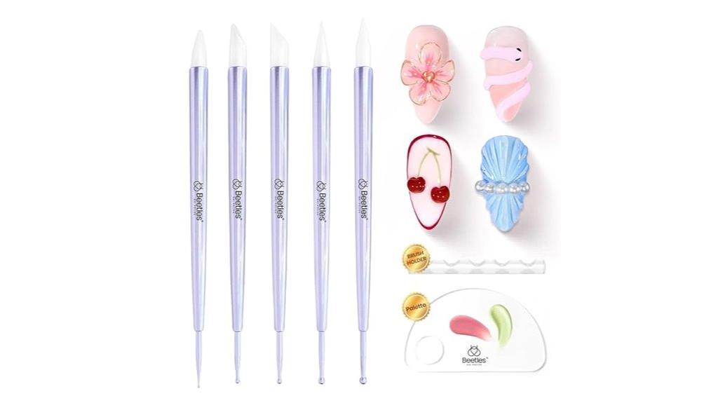 five piece nail dotting tools
