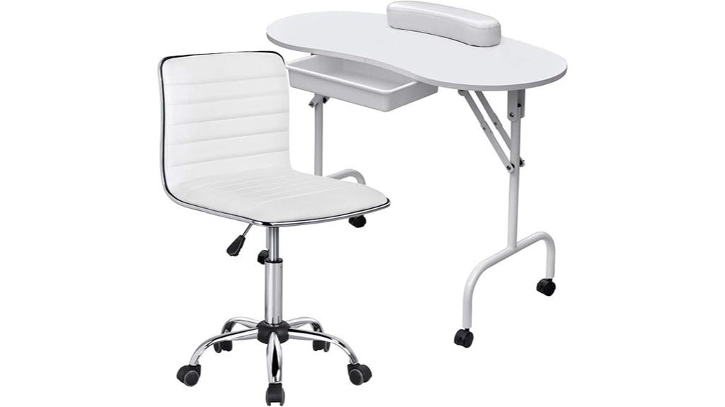 foldable manicure table set