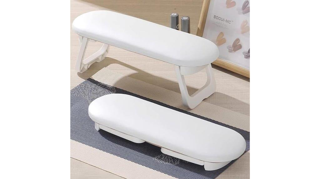 foldable pu leather nail rest