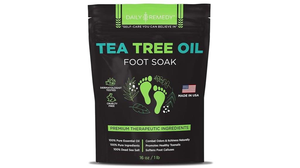 foot soak with tea tree