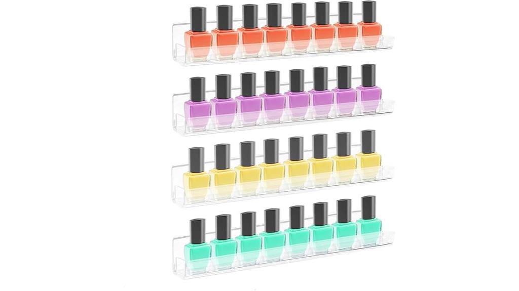 four shelves for nails