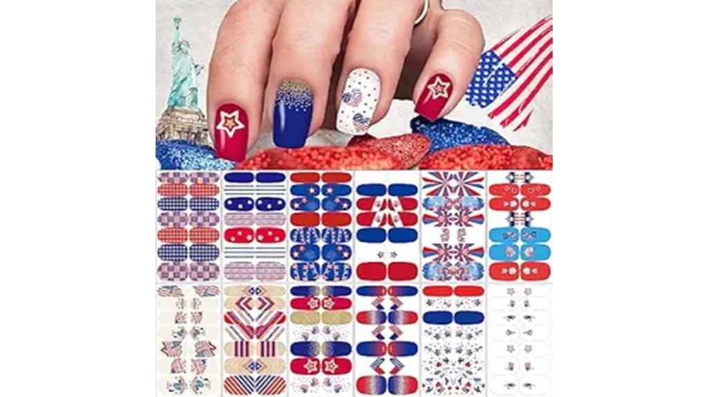 fourth of july nail wraps