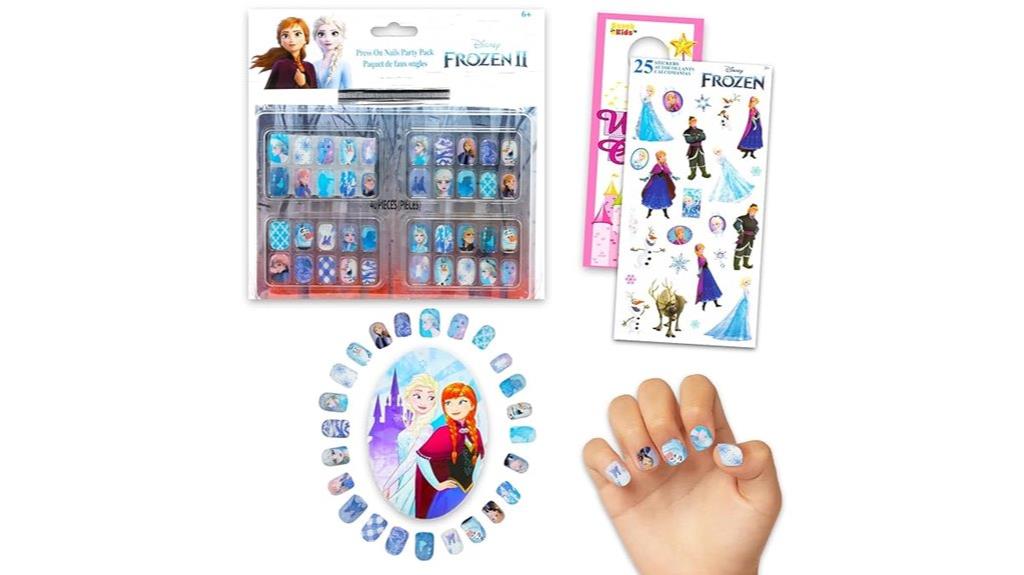 frozen themed kids nail set