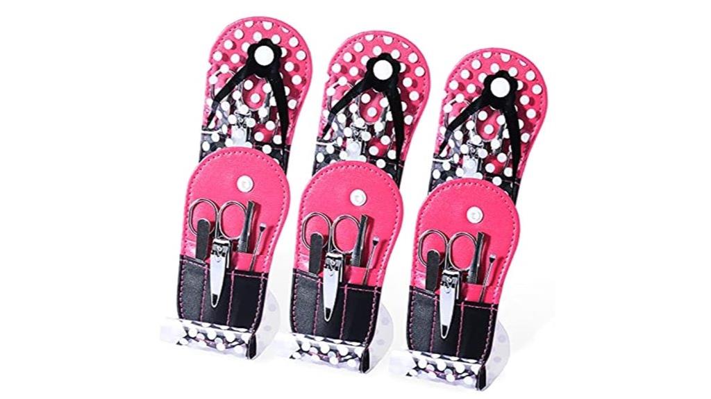 girls polka dot nail kit
