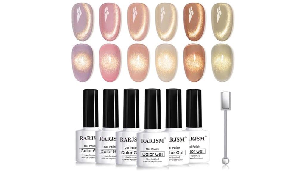glitter cat eye polish