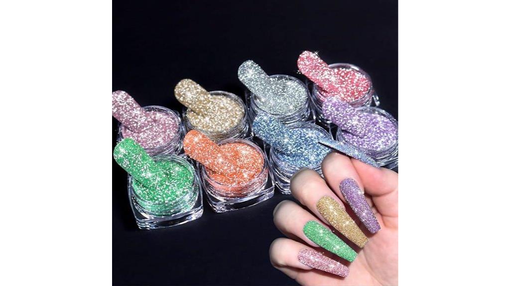 glitter powder nail set